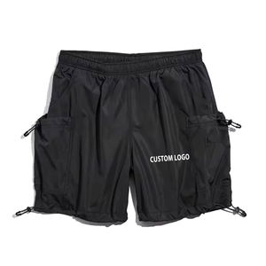 Pantalones cortos de nailon con logotipo personalizado, calidad premium, 100% poliéster, cintura elástica, pantalones cortos cargo de nailon de gran venta. - Product Image 1