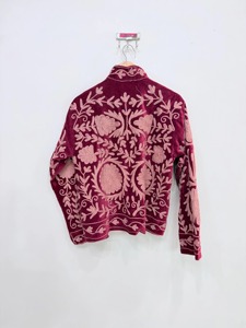 เสื้อแจ็คเก็ตปักกำมะหยี่สไตล์จีน คอจีน แขนยาว ลายดอกไม้ ไซส์ใหญ่ ใส่ในฤดูใบไม้ร่วง เสื้อคลุมลำลอง - Product Image 2