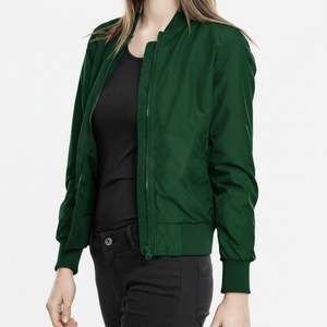 Chaqueta Bomber Tejida de Diseño Personalizado Informal para Exteriores, Chaqueta Cortavientos Transpirable Ligera con Cierre de Cremallera para Mujer, Ropa Exterior Personalizable - Product Image 1