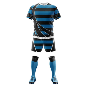 Vente en gros de kits de vêtements de sport de rugby, maillots et shorts d'équipe personnalisés, ensembles de tissus durables et respirants de haute qualité fournisseur OEM - Product Image 2