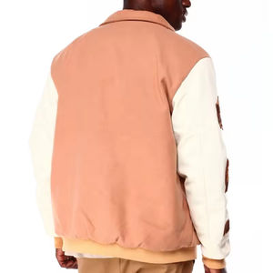 OEM personalizado hombres Letterman Varsity chaquetas cálido invierno béisbol bombardero mangas de cuero Chenille bordado Logo tela individual - Product Image 2