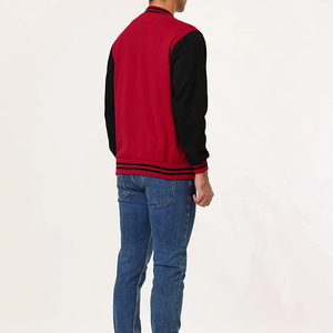 Veste de baseball varsity brodée à manches en cuir pour homme, style urbain, personnalisable, prix abordable 2026 - Product Image 5