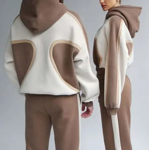 Nuevo Conjunto de Sudadera con Capucha de Invierno, Elegante y de Alta Calidad, 100% Algodón Orgánico Ecológico, Talla Grande, Dos Colores, con Pantalones Deportivos - Product Image 4