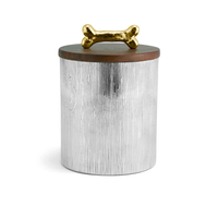 Pot de rangement en verre martelé avec couvercle à fleurs en argent bidon décoratif hermétique pour cuisine salle de bain ou cadeaux