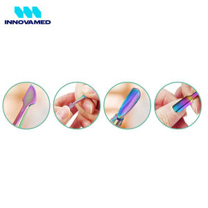 Pousse-cuticules double extrémité en acier inoxydable multicolore haut de gamme avec logo personnalisé par INNOVAMED en gros - Product Image 3