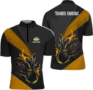 Camisetas de bolos cómodas para hombre y mujer con diseños sublimados impresos personalizados para torneos directos de fábrica - Product Image 4