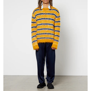 Logo personnalisé Pull en mohair doux de haute qualité pour hommes, vêtements de mode, pull respirant nouveau style de pull à col rond pour l'hiver - Product Image 2