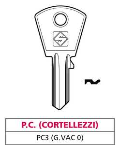 Chiave Ottone Pc3 (g. Vac 0) P.C. (cortellezzi) - Product Image 1