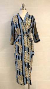 Hot Selling Latest Models Comfortable Soft Plus Size Women's Floor-Length 100% Cotton V-neck Long Sleeve Beach Kimono for - Product Image 3