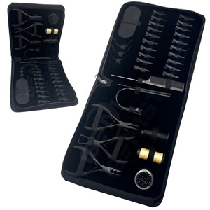Kit d'outils professionnels pour extensions de cheveux en acier inoxydable GEMSTONE ENTERPRISES, avec pinces à micro-perles à 2 trous et pince à cheveux - Product Image 1