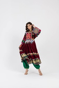 2025 Banjara Tribal ethnique Vintage Kutchi robe superbe qualité ODM afghan Pakistan traditionnel multicolore dentelle décorée robe - Product Image 3