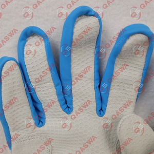 Gants de frappeur de baseball Manchette longue Blanc Bleu Cabretta Cuir Gants de baseball très durables - Product Image 5