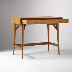 Massief teakhouten mini-bureau met natuurlijke afwerking, <span class=keywords><strong>2</strong></span> laden, voor binnengebruik - Product Image 3