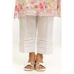 IUSTKSD-1221 Ensemble décontracté imprimé en tissu lawn avec broderie Schiffli, respirant, longueur genou, taille XS, tendance, pour les fêtes de jour, service OEM/ODM - Product Image 4