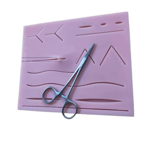 Almohadilla de entrenamiento de sutura para estudiantes de medicina duradera, Manual quirúrgico fiel a la vida, acero inoxidable, 14 heridas, piel de malla de 3 capas - Product Image 5