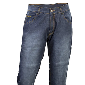 Vintage bleu lavé résine Application en détresse Flare jambe Baggy hommes taille moyenne solide écologique broderie Streetwear - Product Image 4