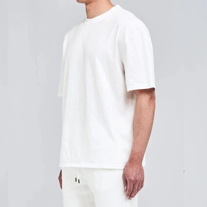 T-shirt à épaules tombantes personnalisé de haute qualité 100% coton élasthanne T-shirt uni ample surdimensionné pour hommes Vente en gros - Product Image 4