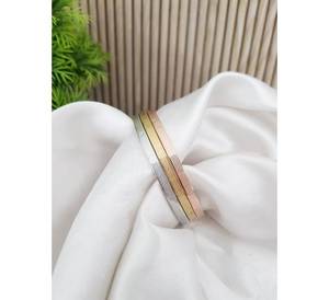 2025 Latest Modern Stainless Steel Dot Design Groove <b>Bracelets</b> & Bangles <b>Gold</b> Silver Plated for <b>Babies</b> - Product Image 1