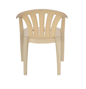 เก้าอี้เท้าแขนทำจากพลาสติกน้ำหนักเบาสบายพร้อมการออกแบบที่ทันสมัยหินอ่อนสีเบจ-สำหรับรับประทานอาหารห้องนั่งเล่นห้องครัวและโรงเรียน - Product Image 5