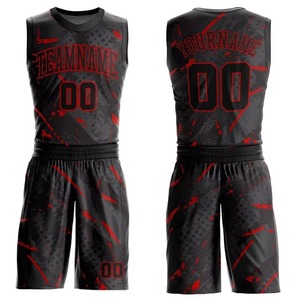 Vente en gros de maillots de basket-ball personnalisés, shorts, uniformes d'équipe, imprimés par sublimation, vêtements de sport athlétiques confortables et respirants - Product Image 1