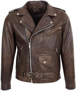 Veste en cuir véritable classique personnalisée en gros 2025, tendance, originale, pour hommes, vestes pour hommes, prix raisonnable - Product Image 1