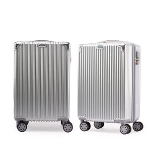 <span class=keywords><strong>Valise</strong></span> vintage argentée à roulettes avec coins métalliques brillants et serrure à combinaison – La meilleure <span class=keywords><strong>valise</strong></span> abordable et économique - Product Image 4