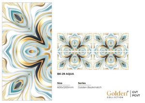 กระเบื้องเคลือบเงาสีทองหรูหรา ขนาด 600x1200 มม. ลายหินอ่อน สำหรับตกแต่งผนังและพื้นภายในสไตล์ร่วมสมัย เหมาะสำหรับโรงแรม วิลล่า อพาร์ตเมนต์ ติดตั้งง่าย - Product Image 5