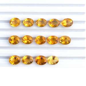 อัญมณีสีเหลืองซิทรีนธรรมชาติที่หายากพร้อมด้วยสีทองสดใสและความคมชัดที่ดีเหมาะสำหรับต่างหูและเครื่องประดับแหวน - Product Image 2