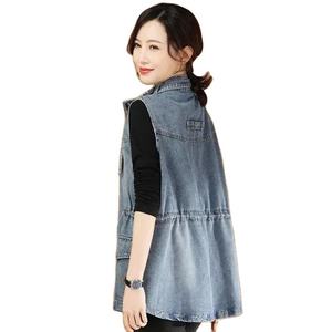 Chaleco Vaquero Juvenil para Mujer, Estilo Urbano, Holgado, Vintage, Sin Mangas, Chaqueta Moderna, Compatible con OEM/ODM - Product Image 4