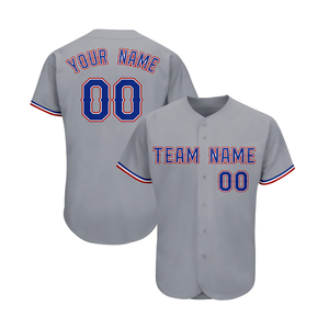Maillots de baseball de haute qualité, logo brodé personnalisé en sergé, nom de l'équipe, vêtements de sport de baseball, bouton, maillot de baseball - Product Image 1