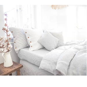 Juego de cama de lino Beige de lujo, camas dobles individuales, tamaño personalizable, algodón orgánico Natural suave, muy duradero, hogar sostenible - Product Image 6