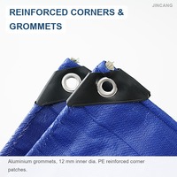 Bâche en PE imperméable, bâche en polyéthylène, couverture résistante avec œillets renforcés pour la construction, l'agriculture, le camping