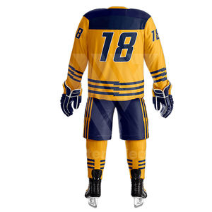 Haute Performance hommes femmes vêtements de Hockey sur glace maillots à manches longues et shorts meilleure qualité deux pièces Hockey uniformes ensembles - Product Image 3