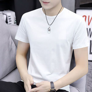 Men's Short Sleeve T-Shirt Soft Comfortable Thick Heavy Cotton <b>Round</b> Neck 100% <b>Canvas</b>-ODM Supply - Product Image 5