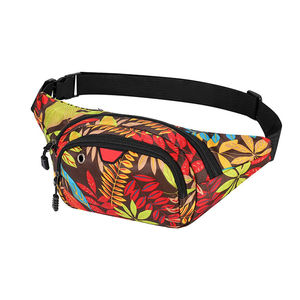 Sac banane 100 % coton léger, entièrement personnalisable avec impression, fabriqué professionnellement, fermeture éclair, OEM - Product Image 1