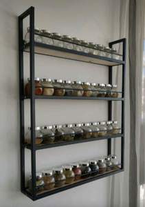 Estante de especias de Metal montado en la pared, organizador de caja de especias, accesorios de cocina modernos, soporte de almacenamiento para caja de especias, organizador de uso en la cocina - Product Image 5