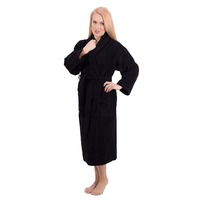 Peignoirs de luxe 100 % coton biologique avec logo personnalisé pour homme, ensemble de peignoirs kimono en tissu éponge gaufré résistant à l'eau et respirant