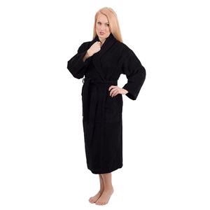 Lujosos albornoces de algodón orgánico 100%, ropa de dormir para hombre con logotipo personalizado, conjunto de Albornoz Kimono Waffle de algodón resistente al agua - Product Image 4