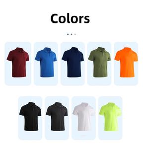 เสื้อยืดโปโลผู้ชายแห้งเร็วระบายอากาศขนาด US และ EU พิมพ์โลโก้เสื้อโปโลแขนสั้น - Product Image 3