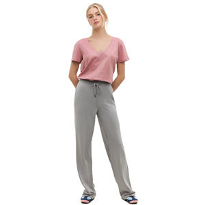 Pantalons décontractés à taille haute pour femmes, coupe large, élégants, confortables, respirants et doux, pour le travail au bureau - Product Image 2