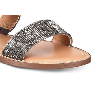 รองเท้าส้นเตี้ยแบบสวมเปิดนิ้วเท้าสำหรับผู้หญิง รุ่น Ginnie สีเทา ไซส์ 6.5 M บุหนัง - Product Image 2