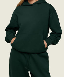 ชุดวอร์มผ้าฝ้าย100% สำหรับผู้หญิงไซส์พิเศษพิมพ์โลโก้ได้ตามต้องการ - Product Image 4