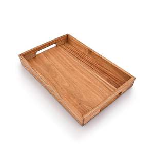 Bandeja de servicio de madera de acacia Bandeja DE SERVICIO DE MADERA Bandeja de madera rústica - Product Image 2