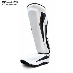 Protections de tibia professionnelles pour hommes en cuir épais, protections de combat Muay Thai, vente en gros, protection MMA - Product Image 2