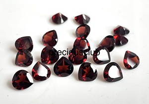 Grenat rouge naturel coupe coeur 8mm-grenat rouge lâche de qualité supérieure coupe coeur - Product Image 3