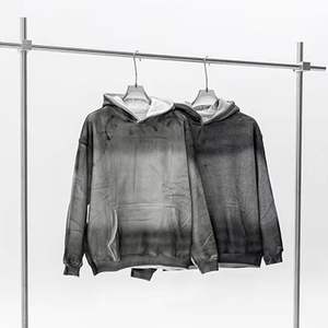 OEM lavado con ácido Vintage lavado Sun Faded Sudadera con capucha en blanco impresión personalizada desgastado peso pesado algodón sudaderas con capucha para hombres - Product Image 2