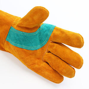 Gants de travail en cuir de vachette pleine paume et demi-main pour le jardinage, durables et confortables, vente en gros - Product Image 2