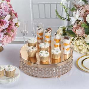 Soporte de pastel de Metal de forma redonda de lujo más vendido para decoración de bodas en alta calidad de la India - Product Image 4