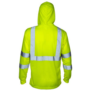 Camiseta de Alta Visibilidad Personalizada, de Secado Rápido, para Construcción, Manga Larga, Reflectante, de Poliéster, con Capucha, Servicio OEM - Product Image 2
