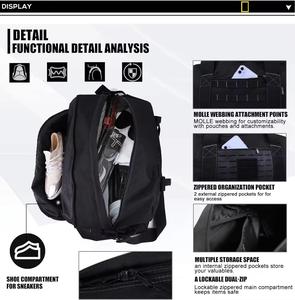 Durable & Water Resistant Gym Bag <b>for</b> <b>Men</b> Women Workout Travel Weekender <b>Shoes</b> Compartment Black Polyester Lining Zipper Closure - Product Image 6